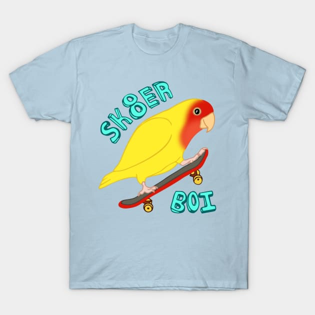 sk8er birb - yellow lovebird T-Shirt by FandomizedRose